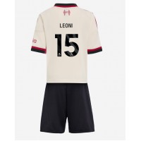 Liverpool Giovanni Leoni #15 Vonkajší Detský futbalový dres 2025-26 Krátky Rukáv (+ trenírky)